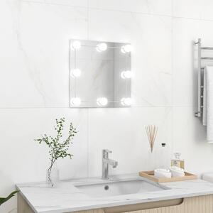 Nástěnné zrcadlo s LED osvětlením čtvercové sklo 3078635