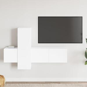 3dílný set TV skříněk bílý kompozitní dřevo 3078654