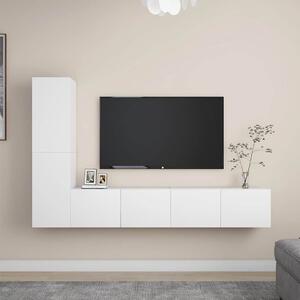 4dílný set TV skříněk bílý kompozitní dřevo 3078674