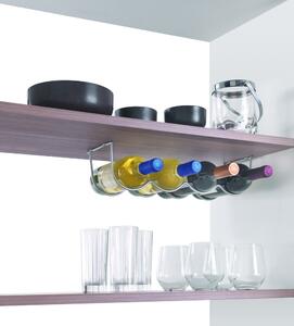 Nástěnný kovový stojan na víno na 4 láhve My-Bottle – Metaltex