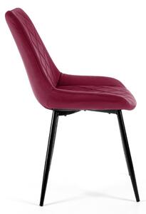 Ak furniture Sada 4 čalouněných židlí SJ.0488 červená