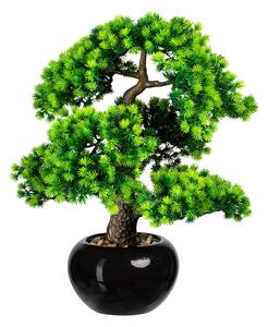 Bonsaj modřín v květináči, 48cm (umělá bonsai)