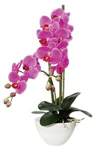 Orchidej lila v květináči, 50cm (Umělá květina)
