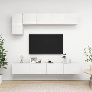 5dílný set TV skříněk bílý kompozitní dřevo 3078694