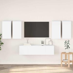 6dílný set TV skříněk bílý kompozitní dřevo 3078679