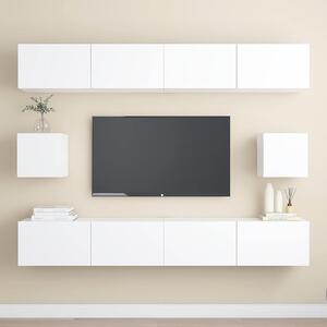 6dílný set TV skříněk bílý kompozitní dřevo 3078684