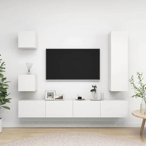 5dílný set TV skříněk bílý kompozitní dřevo 3078697