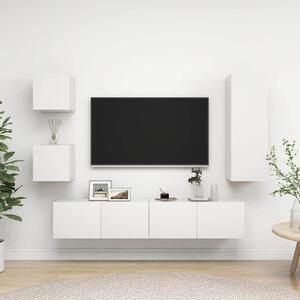 5dílný set TV skříněk bílý kompozitní dřevo 3078696