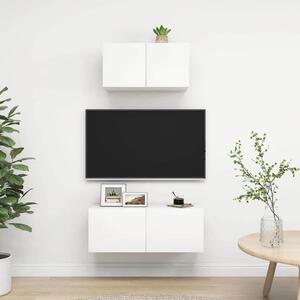 2dílný set TV skříněk bílý kompozitní dřevo 3078700