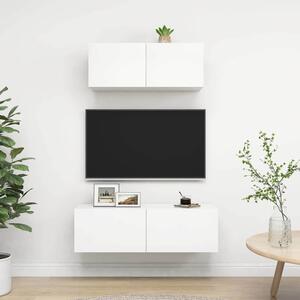 2dílný set TV skříněk bílý kompozitní dřevo 3078702