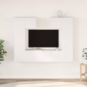 6dílný set TV skříněk bílý kompozitní dřevo 3078698