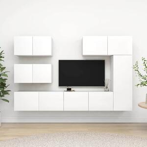 6dílný set TV skříněk bílý kompozitní dřevo 3078715