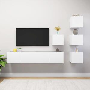 6dílný set TV skříněk bílý dřevotříska 3078721