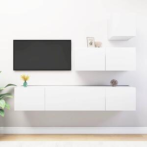 4dílný set TV skříněk bílý kompozitní dřevo 3078736