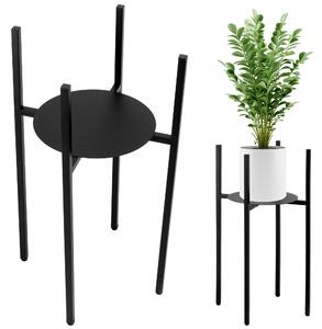 Loftový stojan na květiny TORRE 60 cm – černý