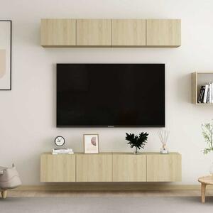 TV skříňky 4 ks dub sonoma 80 x 30 x 30 cm kompozitní dřevo 3078955
