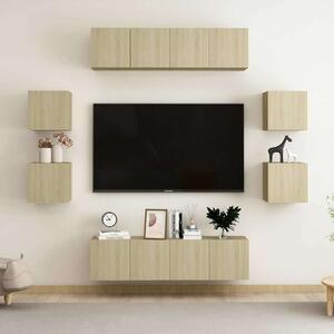 8dílný set TV skříněk dub sonoma kompozitní dřevo 3078961