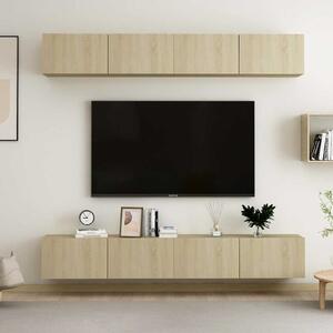 TV skříňky 4 ks dub sonoma 100 x 30 x 30 cm kompozitní dřevo 3078956