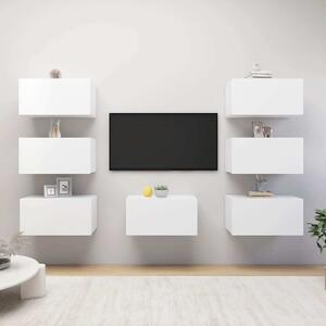 TV skříňky 7 ks bílé 30,5 x 30 x 60 cm kompozitní dřevo 3078743
