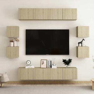 8dílný set TV skříněk dub sonoma kompozitní dřevo 3078963