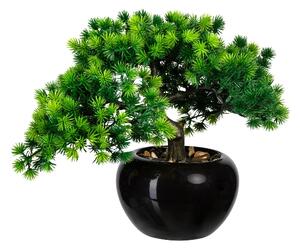 Bonsaj modřín v květináči, 26cm (umělá bonsai)