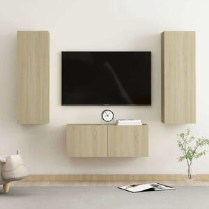 3dílný set TV skříněk dub sonoma kompozitní dřevo 3078973