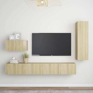 4dílný set TV skříněk dub sonoma kompozitní dřevo 3078991