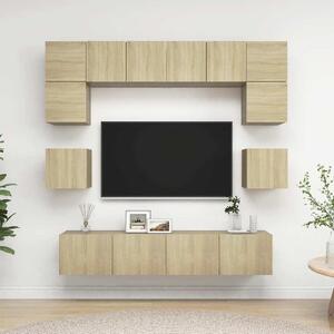 8dílný set TV skříněk dub sonoma kompozitní dřevo 3079006
