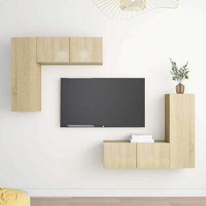 4dílný set TV skříněk dub sonoma kompozitní dřevo 3079004