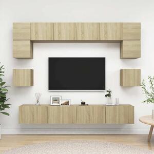 8dílný set TV skříněk dub sonoma kompozitní dřevo 3079007