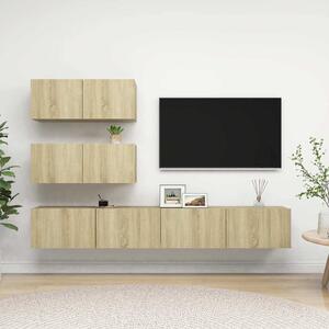 4dílný set TV skříněk dub sonoma kompozitní dřevo 3079026