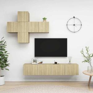 7dílný set TV skříněk dub sonoma kompozitní dřevo 3079022