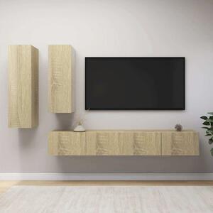 4dílný set TV skříněk dub sonoma kompozitní dřevo 3079048