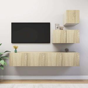 4dílný set TV skříněk dub sonoma kompozitní dřevo 3079050