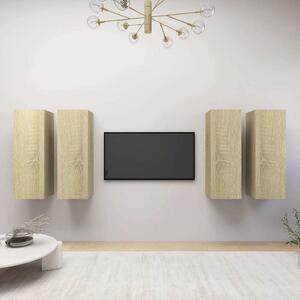 TV skříňky 4 ks dub sonoma 30,5 x 30 x 90 cm kompozitní dřevo 3079056