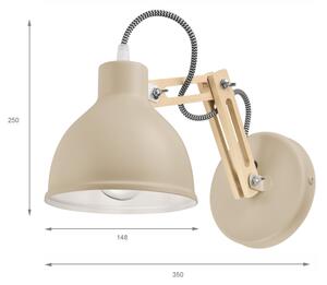 Nástěnná lampa MARCELLO 1xE27/15W/230V béžová