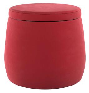 Yellow Tipi Puf Candy Jar, intenzivní červená, ø40, wys. 40 cm, Posh Velvet, 704-15