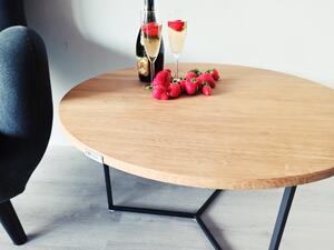 Konferenční stolek z dubového masivu BIGbro v industriálním designu