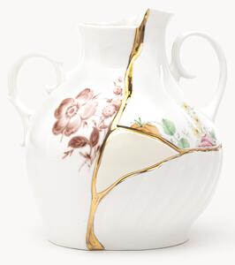 Váza z kostního porcelánu Fine Bone China Kintsugi, V 19 cm