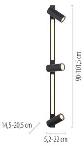 Schöner Wohnen 11794-18 - LED Bodové svítidlo DANTE 3xGU10/10W+LED/14,4W černá