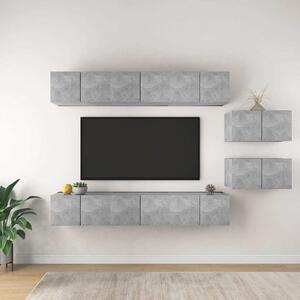 TV skříňky 8 ks betonově šedé kompozitní dřevo 3079147