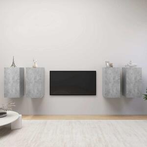 TV skříňky 4 ks betonově šedé 30,5 x 30 x 60 cm dřevotříska 3079160
