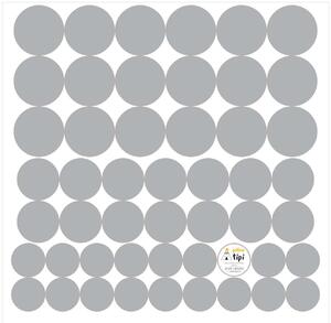 Yellow Tipi Sada samolepek Mini Dots gray tone, 40x40 cm