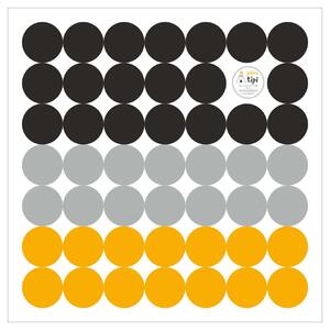 Yellow Tipi Sada samolepek Mini Dots yellow tone, 40x40 cm