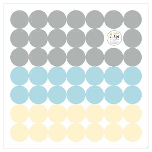 Yellow Tipi Sada samolepek Mini Dots sky tone, 40x40 cm