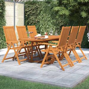 7dílný zahradní jídelní set masivní akáciové dřevo 160-240 cm 3079639