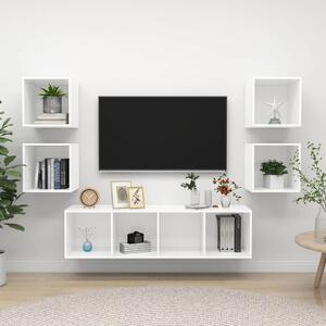 5dílný set TV skříněk bílý dřevotříska 3079619