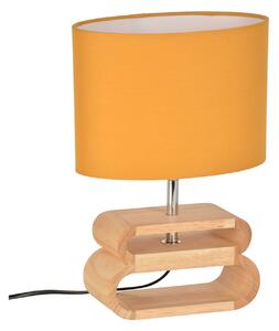 Stolní lampa COREP, Oslo, Žlutá, Obývací pokoj, Tkanina / Textil