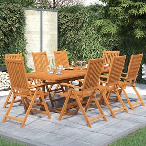 9dílný zahradní jídelní set masivní akáciové dřevo 160-240 cm 3079642