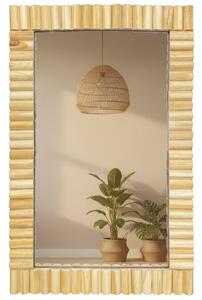 Tutumi Nástěnné dřevěné zrcadlo BOHO 55x35 cm přírodní